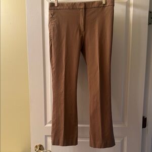 Theory Light Brown Kick-Flare Ankle Cropped Pants Classic Design